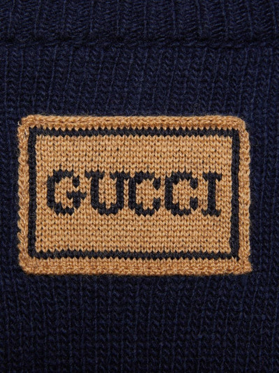 GUCCI logo-intarsia wool jumper outlook