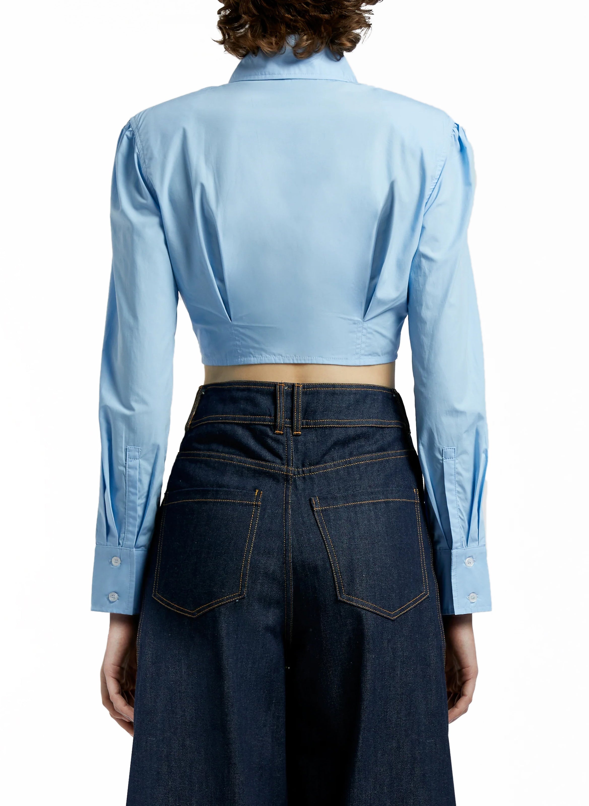 Cropped Shirt Blue - 3