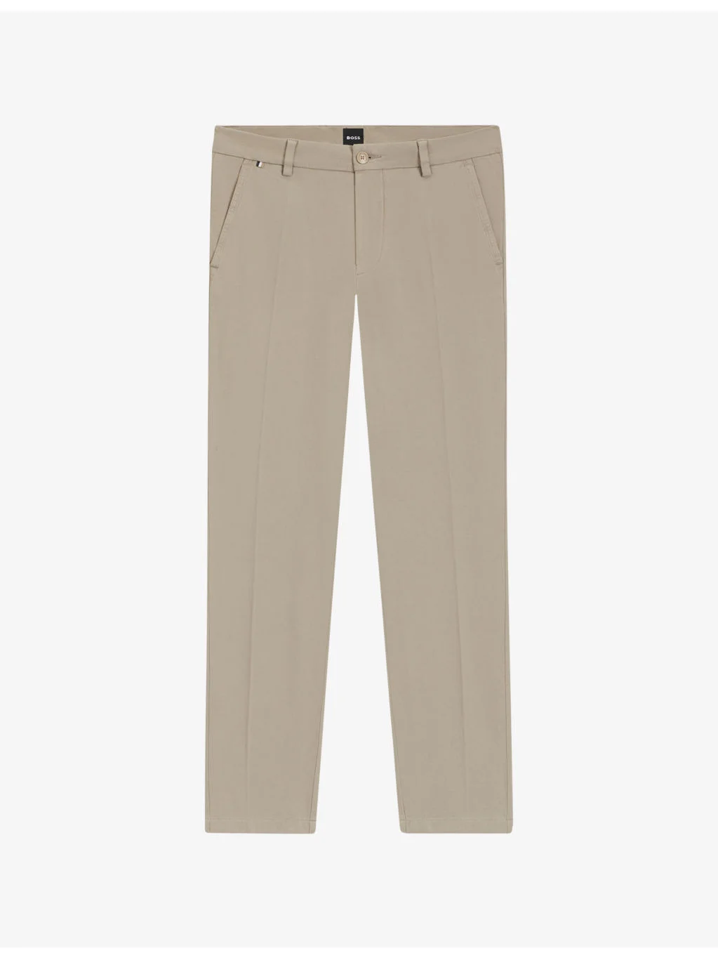 Slim-Fit Straight-Leg Stretch-Cotton Trousers - 1