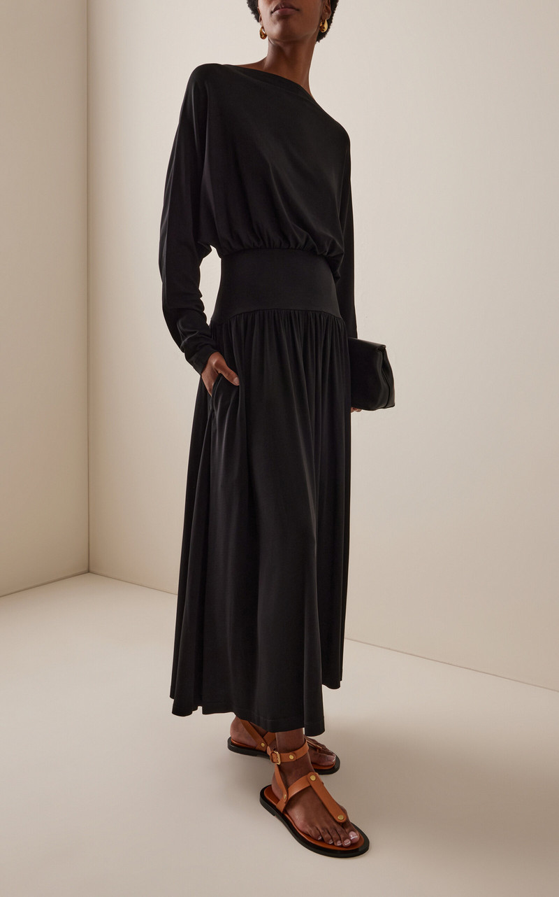 TOTEME Boatneck Jersey Dress black outlook