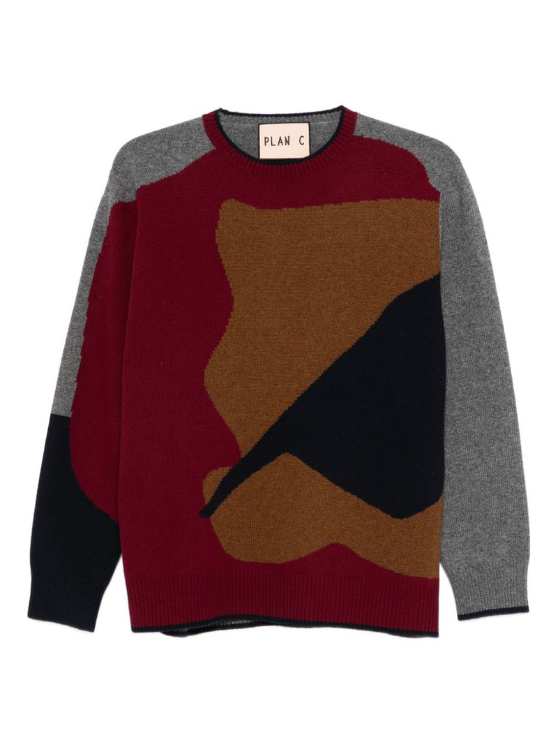 colour-block sweater 1