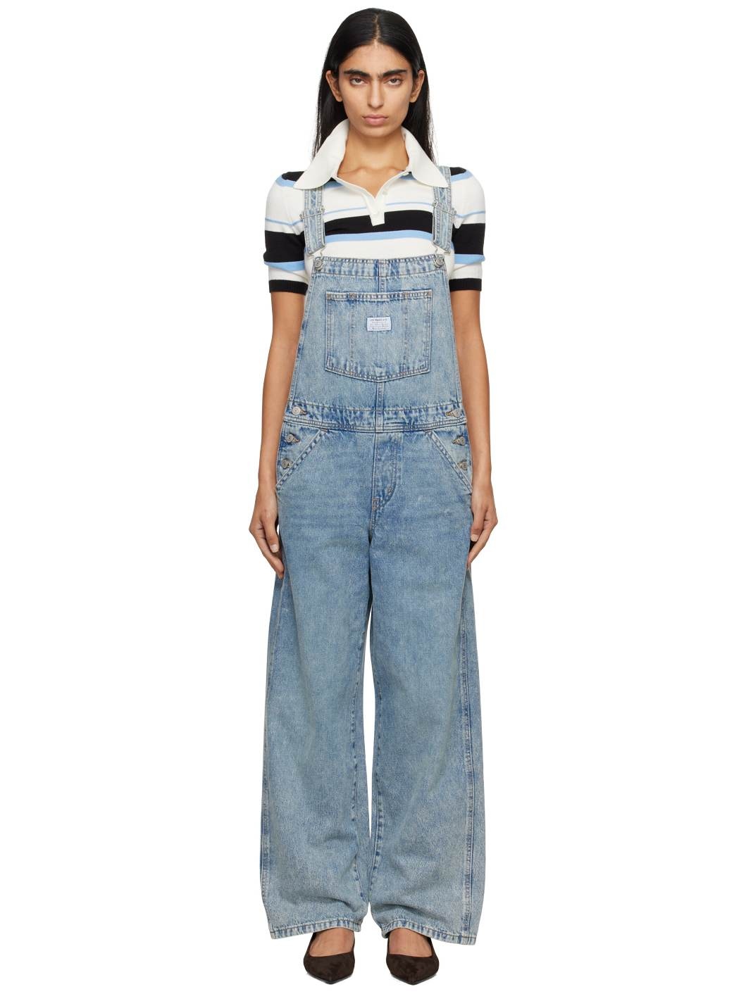 Blue Vintage Denim Overalls - 1