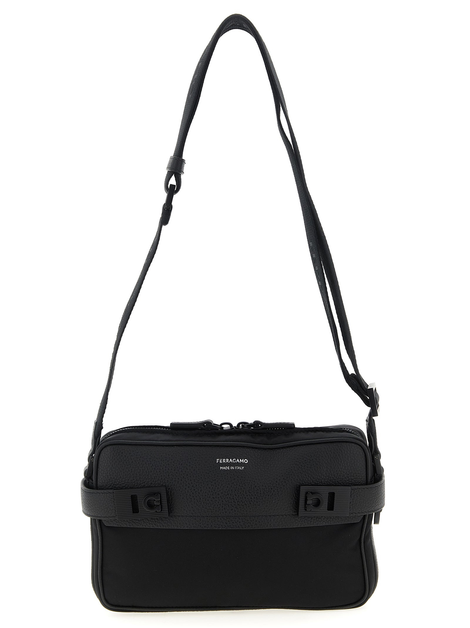 Twins Nylon Crossbody Bags Black - 1