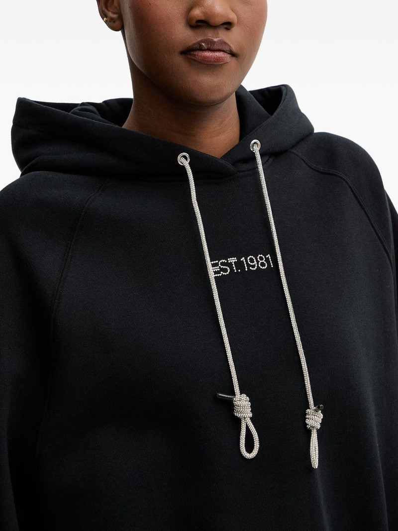 rhinestone-embellished raglan-sleeve hoodie 4