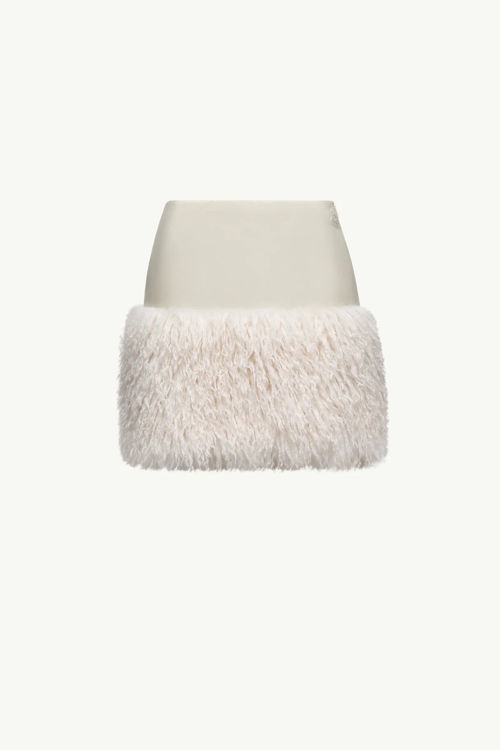 Teddy-Trimmed Mini Skirt - 1