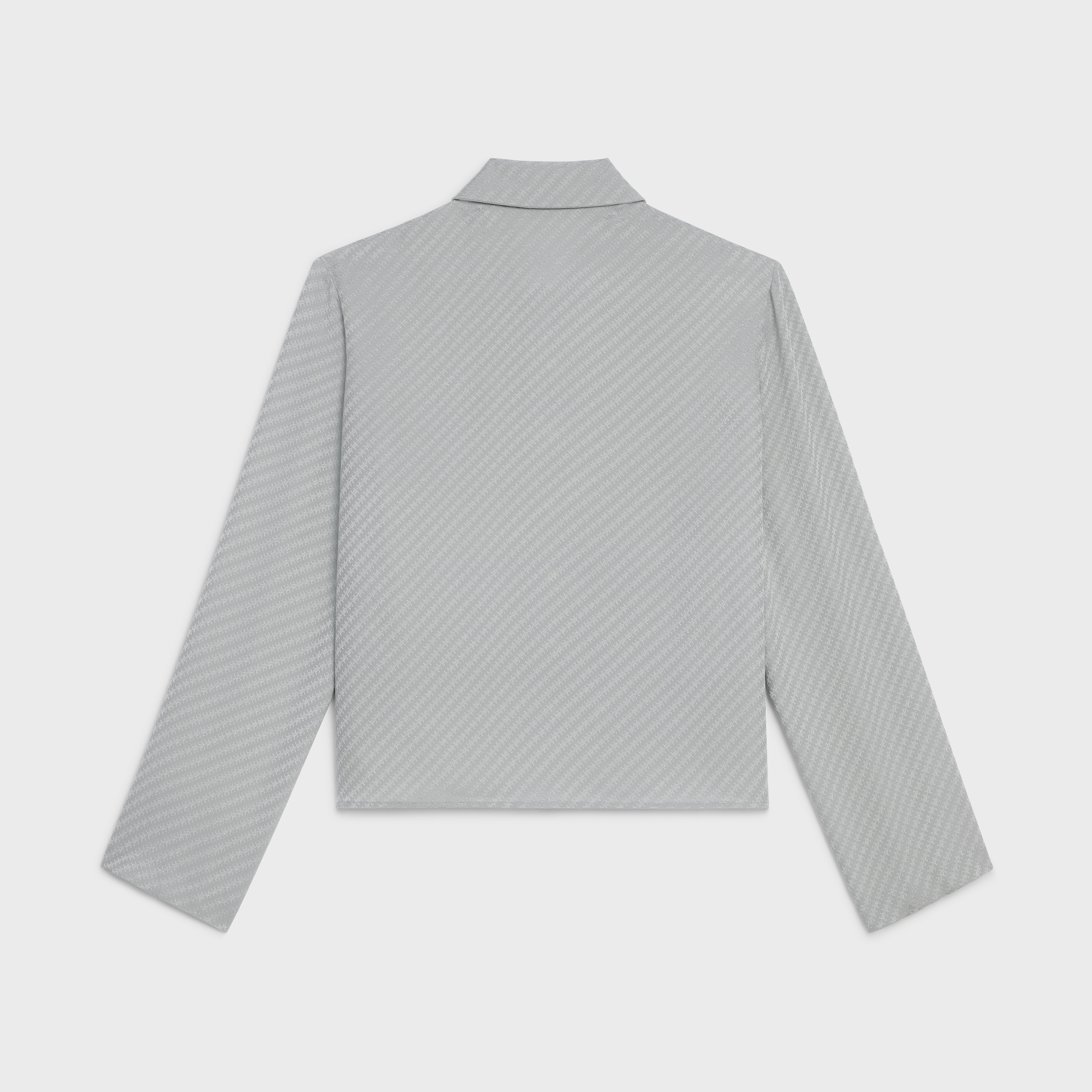 SHIRT COLLAR BLOUSE IN SHINY MATTE SILK - 2