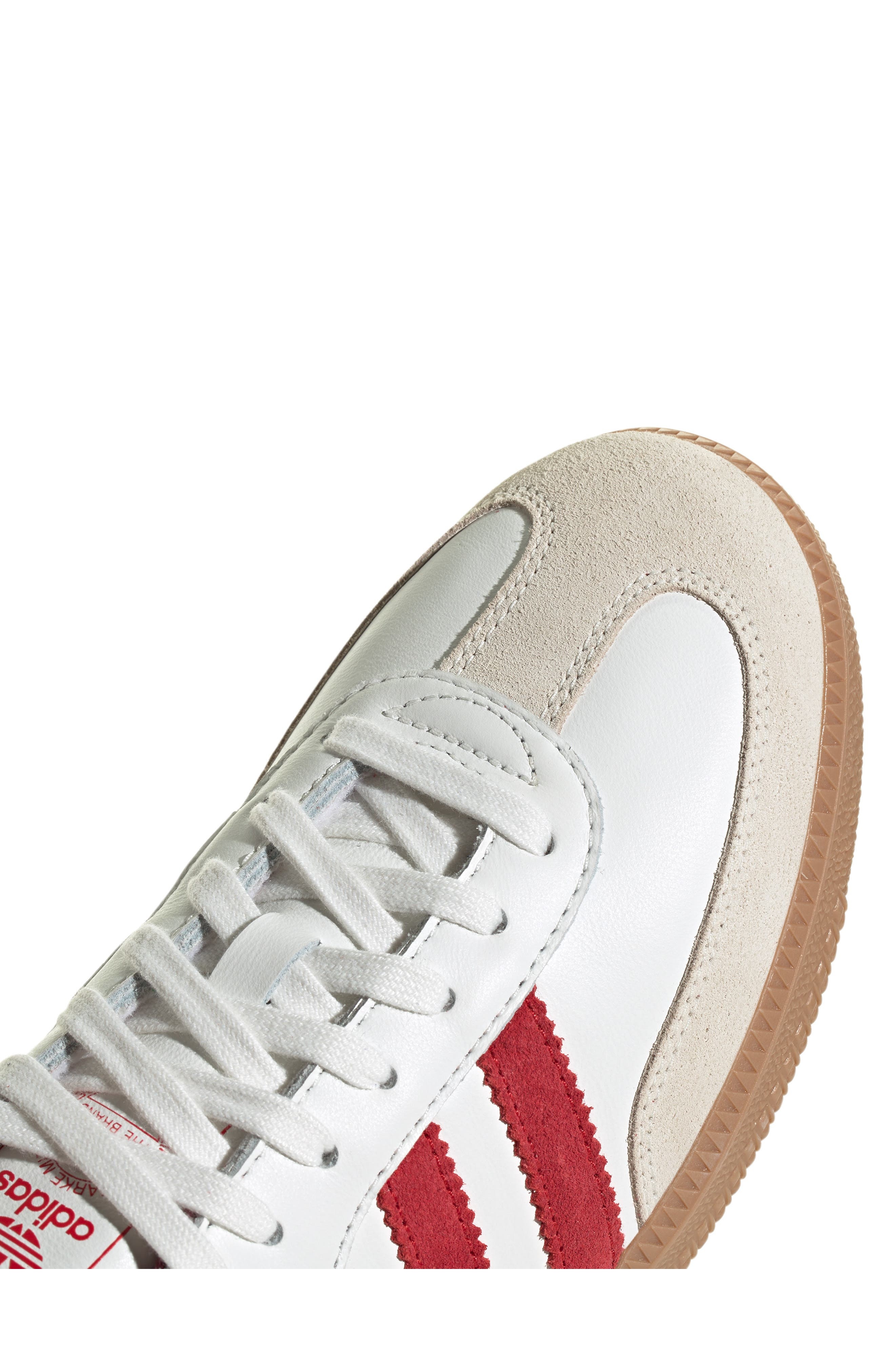 adidas Samba OG Sneaker in White/Scarlet/Red at Nordstrom - 8