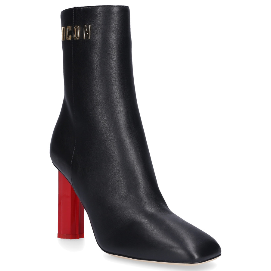 Ankle Boots CANADIANA calfskin Logo Metallic black - 4