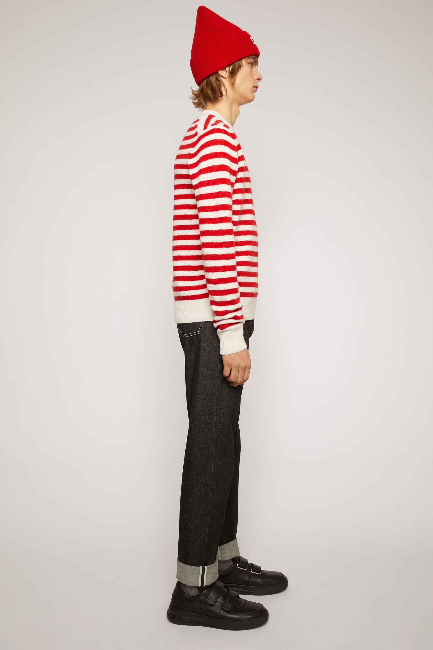 Breton stripe sweater red/white - 3