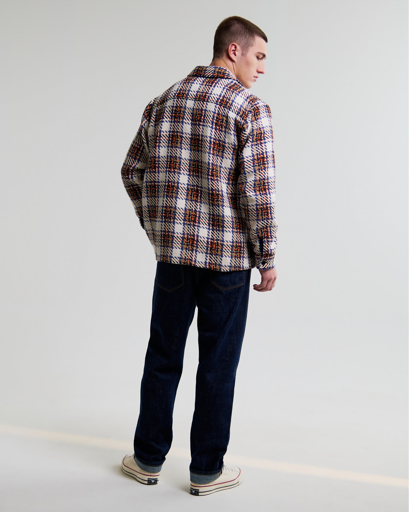 Whiting - Ecru And Multicolour Zoar Check Overshirt 6