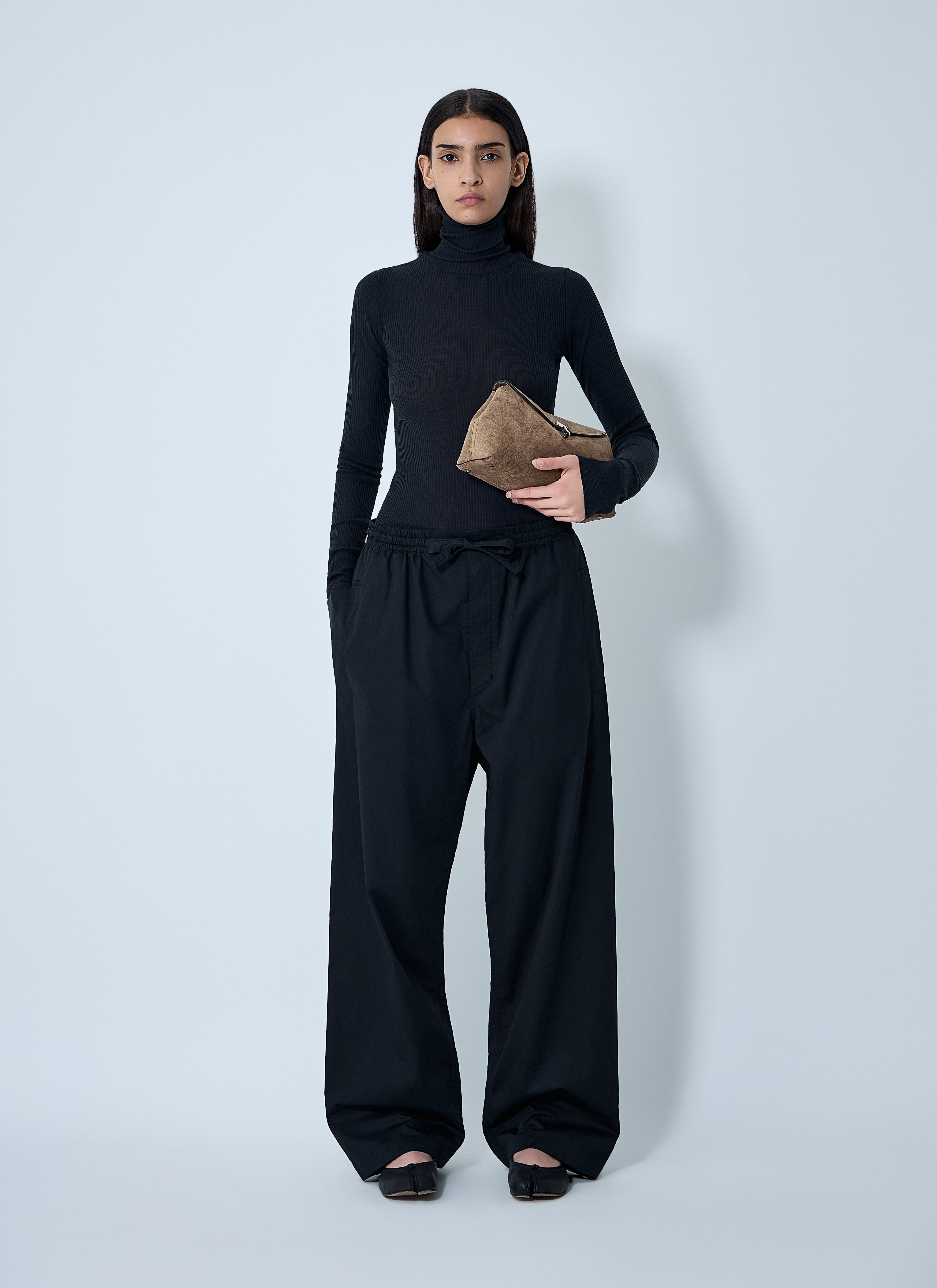 Lemaire Women Lightweight Cotton Satin Pants - 2