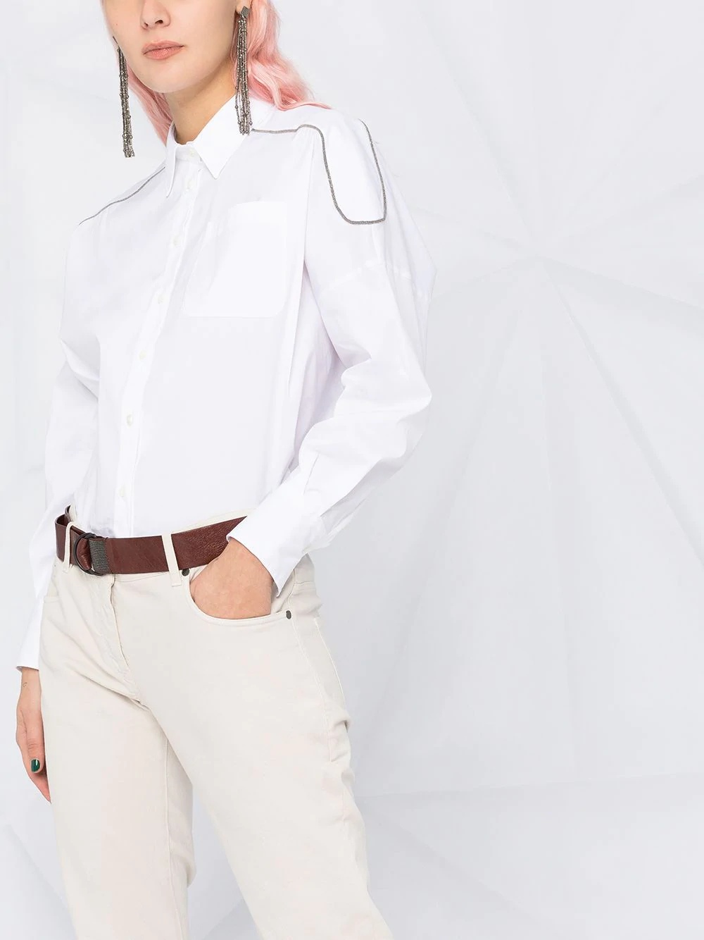 monii-inset shoulder shirt - 5