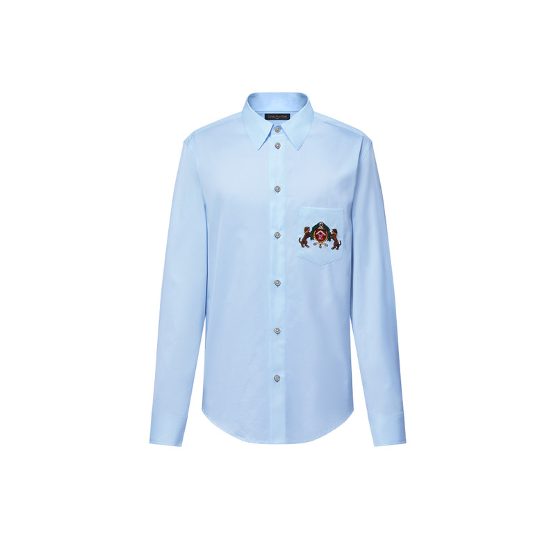 Embroidered Long-Sleeved Cotton Shirt 1