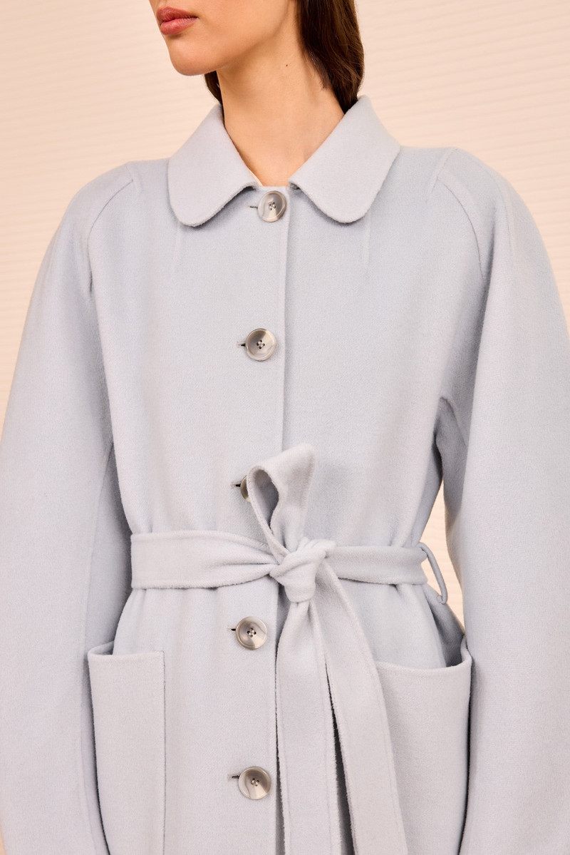 ULLA JOHNSON Lisbeth Long Wool Coat With Belt outlook