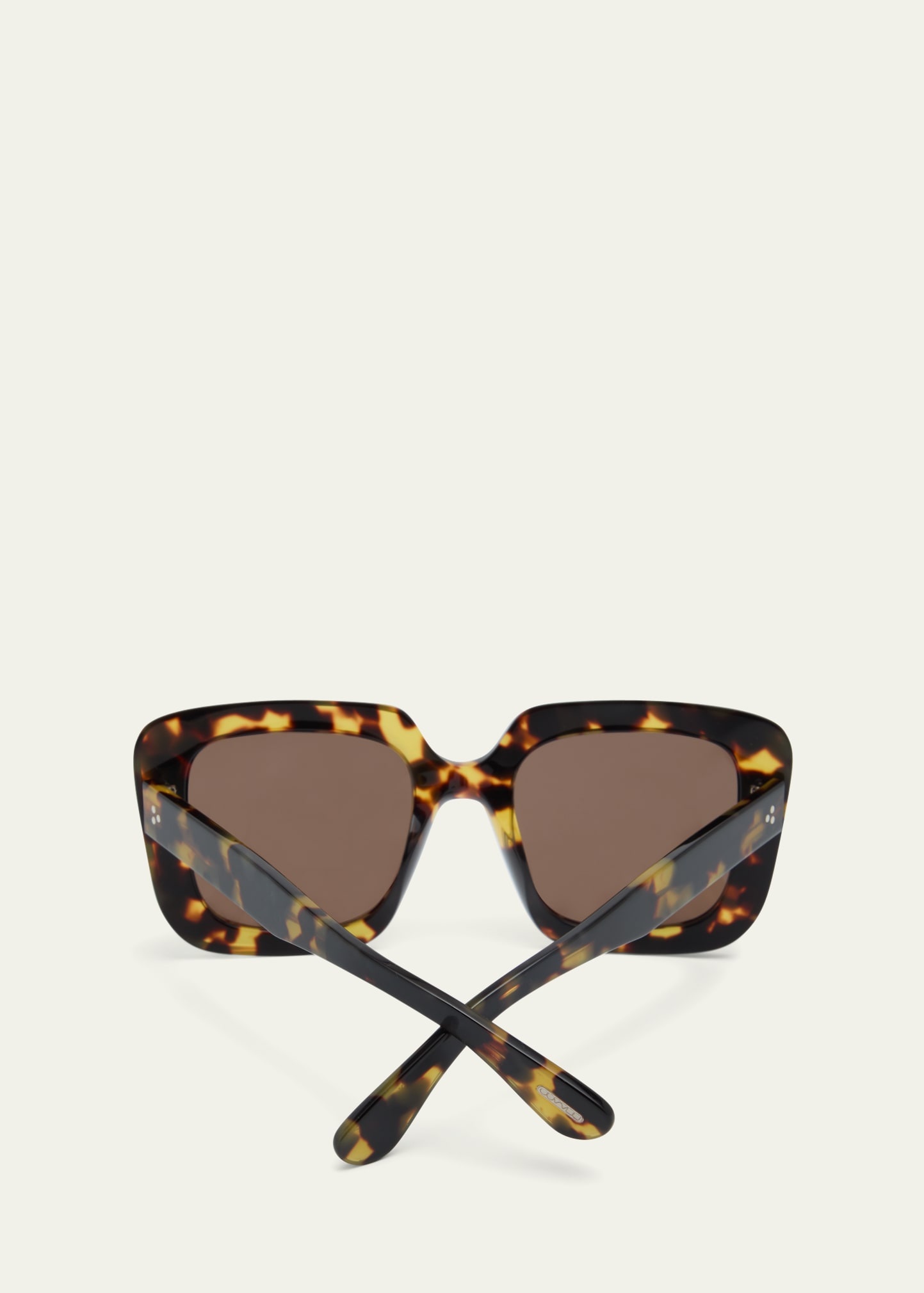 Beveled Acetate & Plastic Butterfly Sunglasses - 5