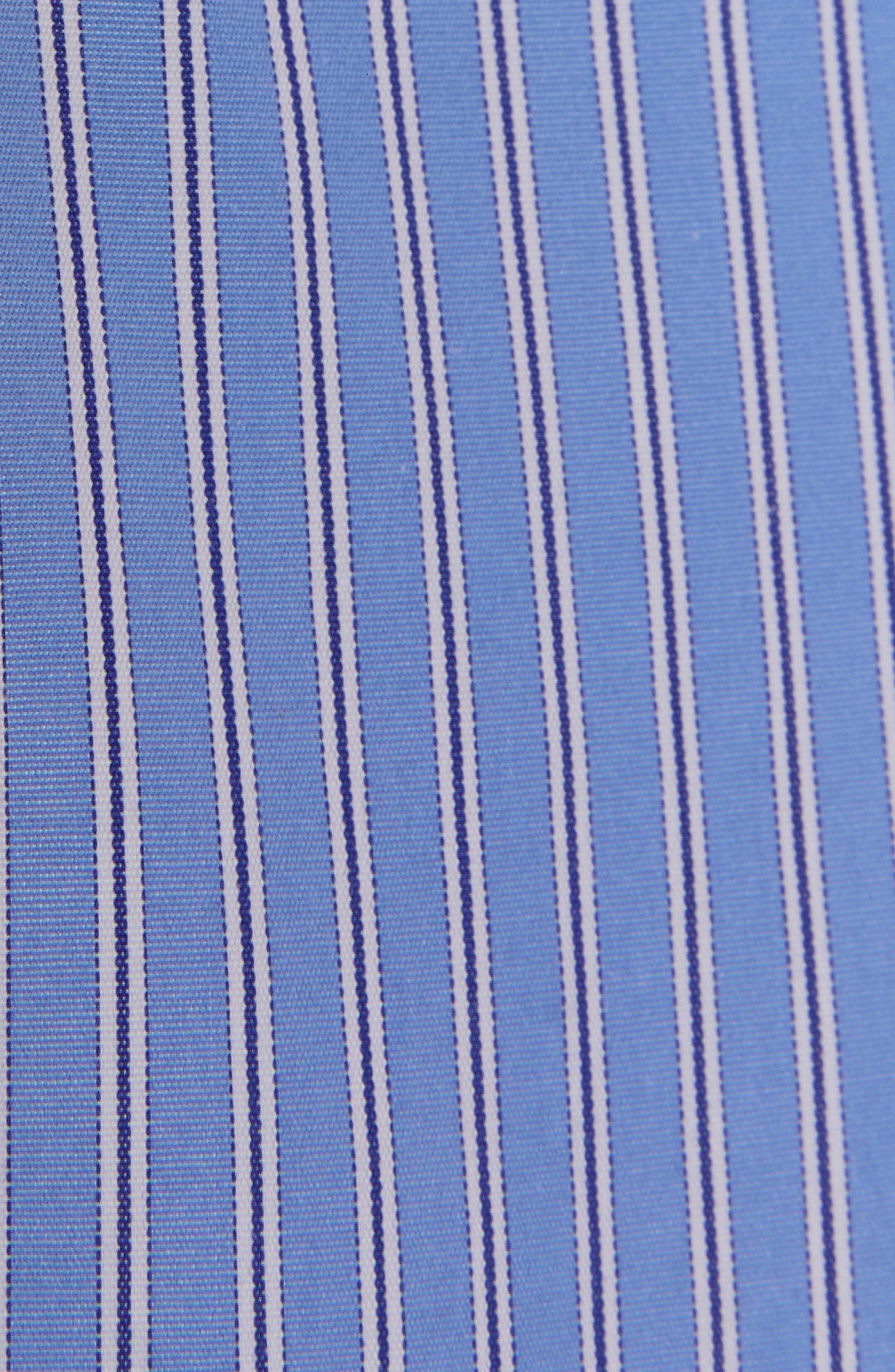 Valentino Garavani Classic Stripe Cotton Poplin Shirt in Lilac/White at Nordstrom - 6