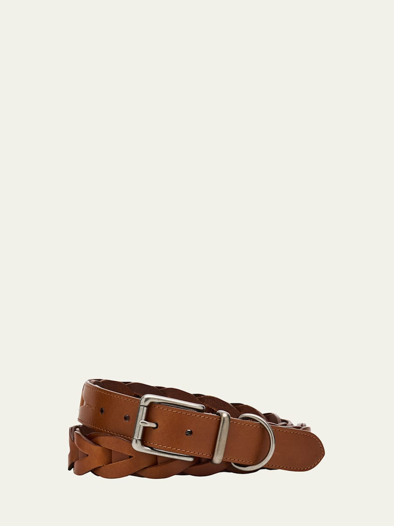 Men's Woven Leather Belt 1