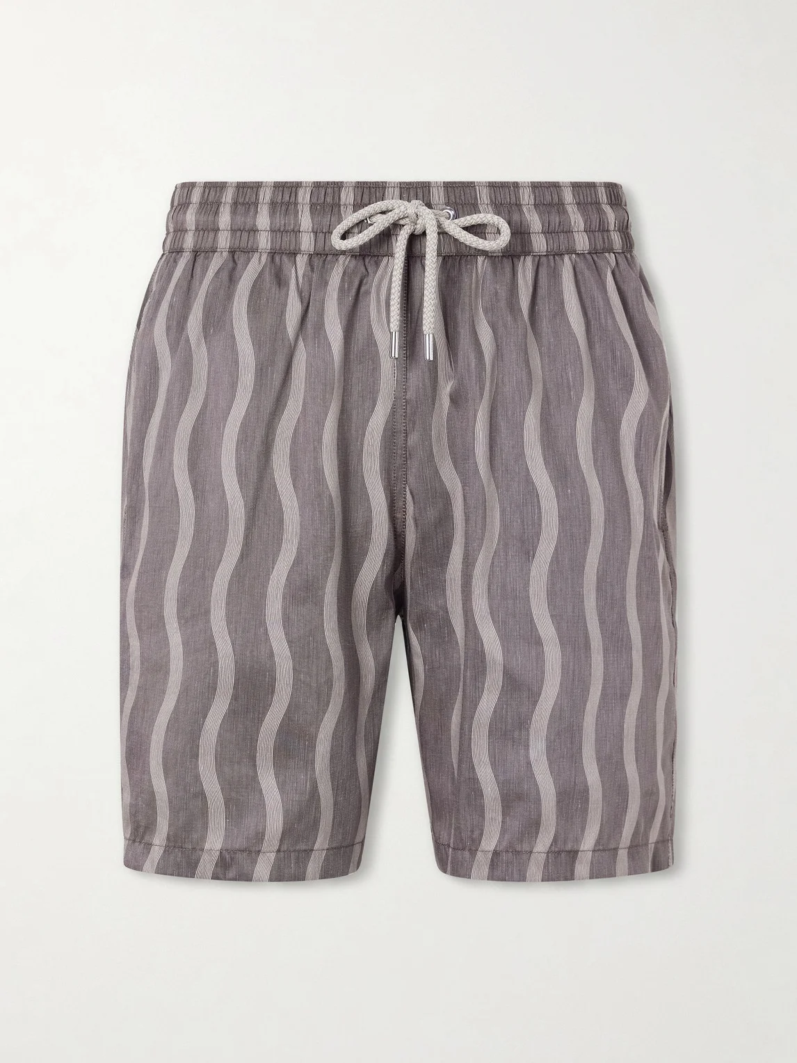 Rio Linen Blend Cabana Wave -Print Swim Short - 1