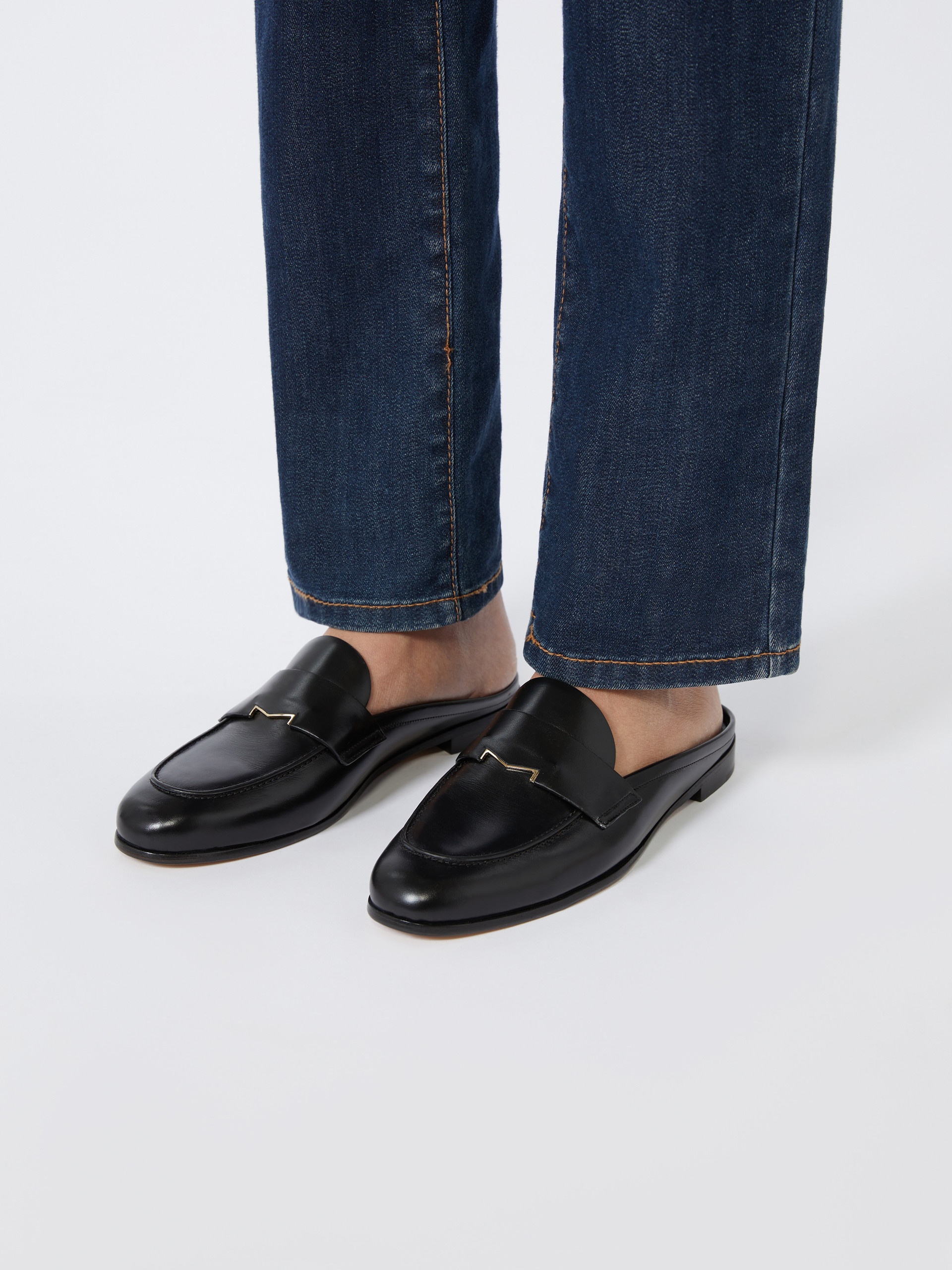 REGENTSABOT Smooth leather mule moccasins - 6