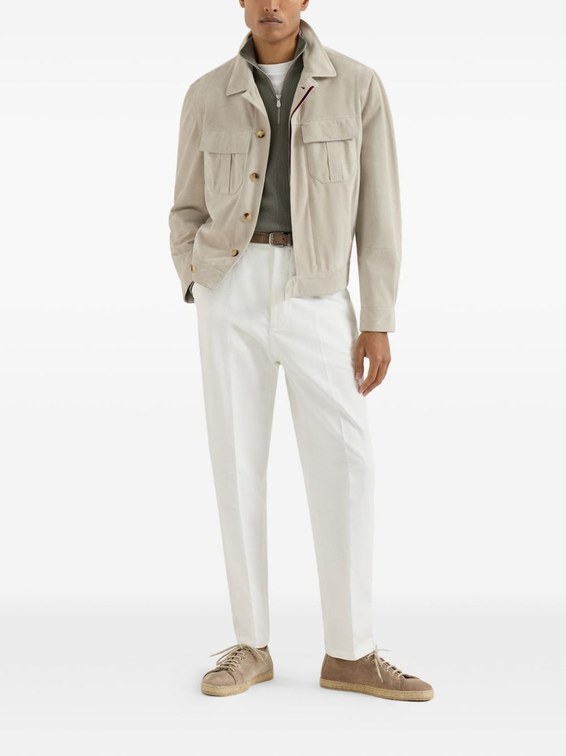 Brunello Cucinelli rib half-zip sweater outlook
