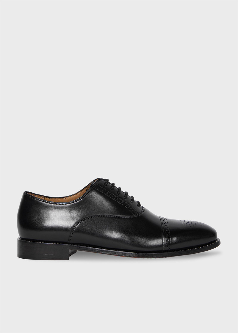Black Leather 'Philip' Shoes 1