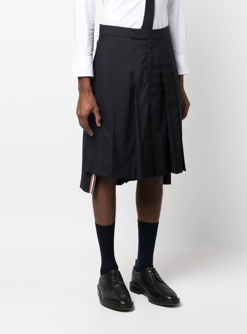 4-Bar woollen pleated skirt - 3