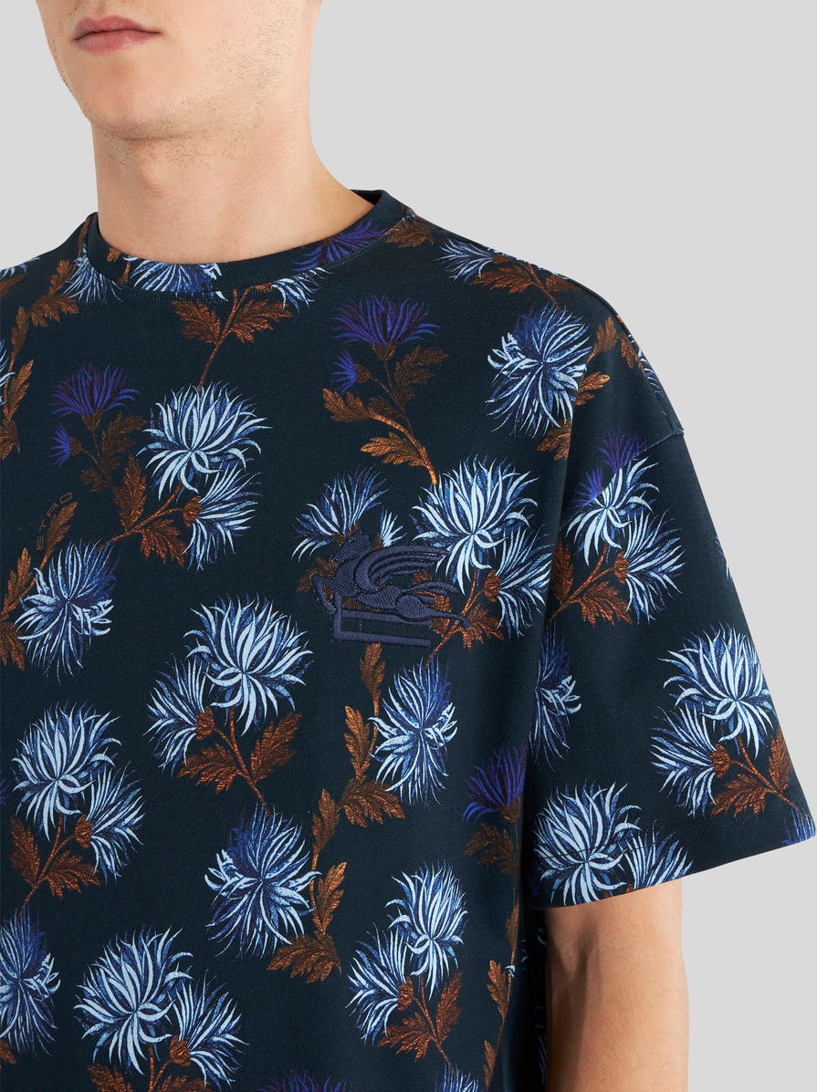T-SHIRT WITH DAHLIAS ALL-OVER - 3