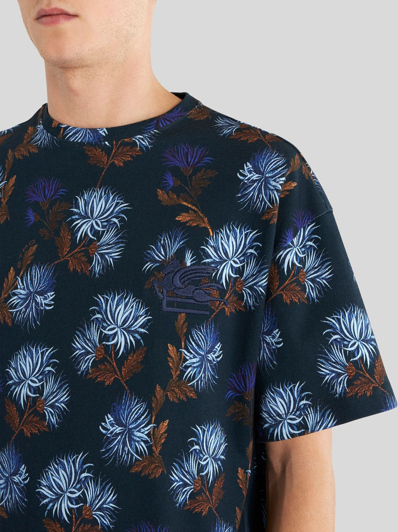 Etro T-SHIRT WITH DAHLIAS ALL-OVER outlook