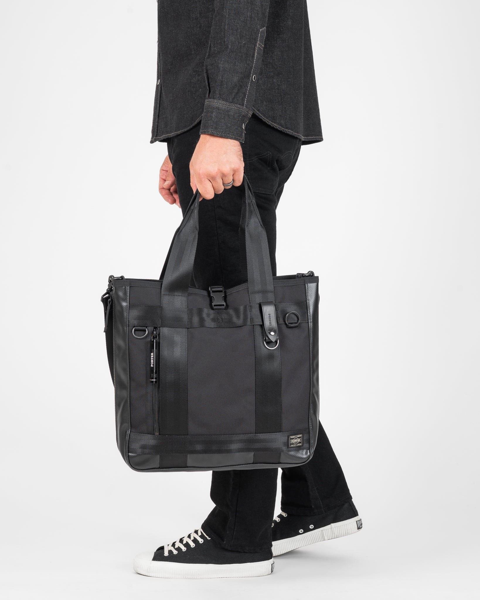 PORTER - YOSHIDA & CO. - HEAT 2WAY TOTE BAG - BLACK - 3