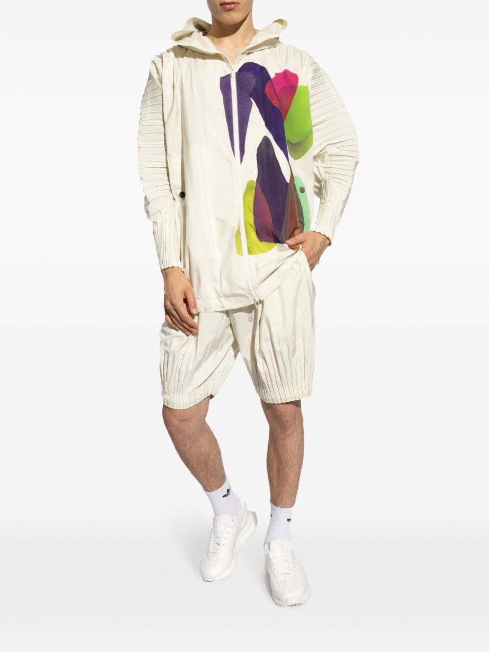 graphic print hooded jacket - 2