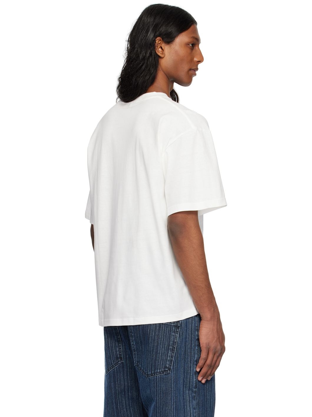 White 'Small Talk Hotline' S/S T-shirt - 3