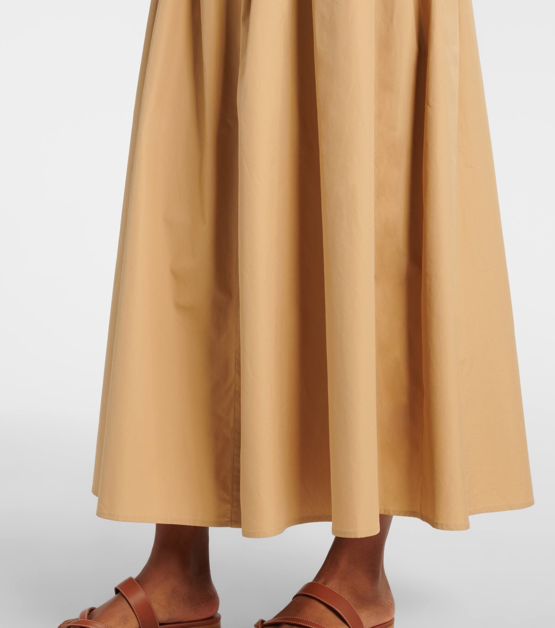 Agoraio pleated cotton shirt dress - 5