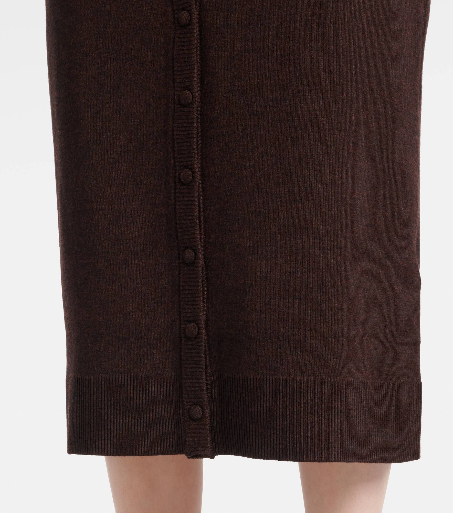 Knitted wool-blend midi skirt - 5