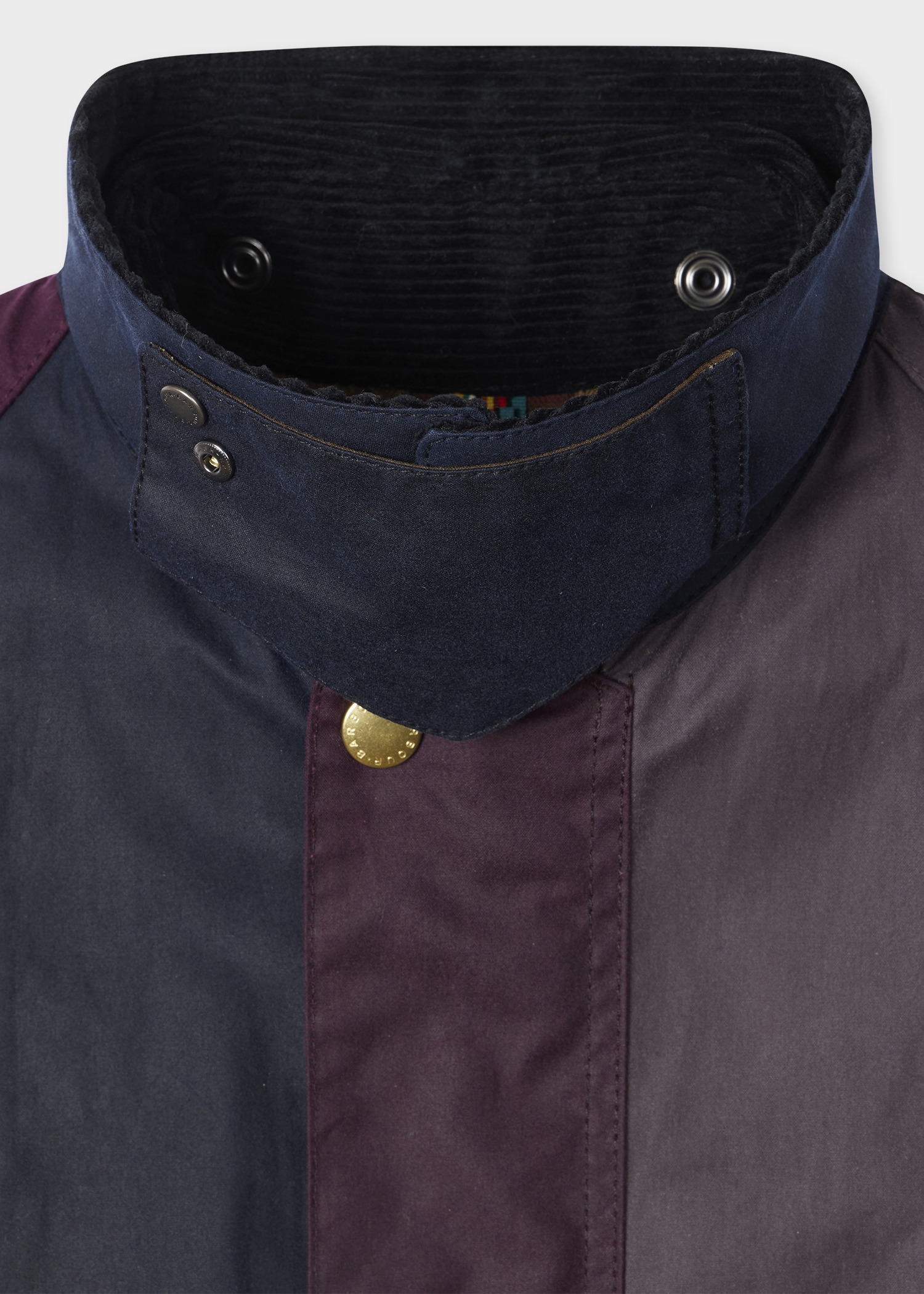 Paul Smith loves Barbour - Striped Oversized Bedale Wax Jacket - 3