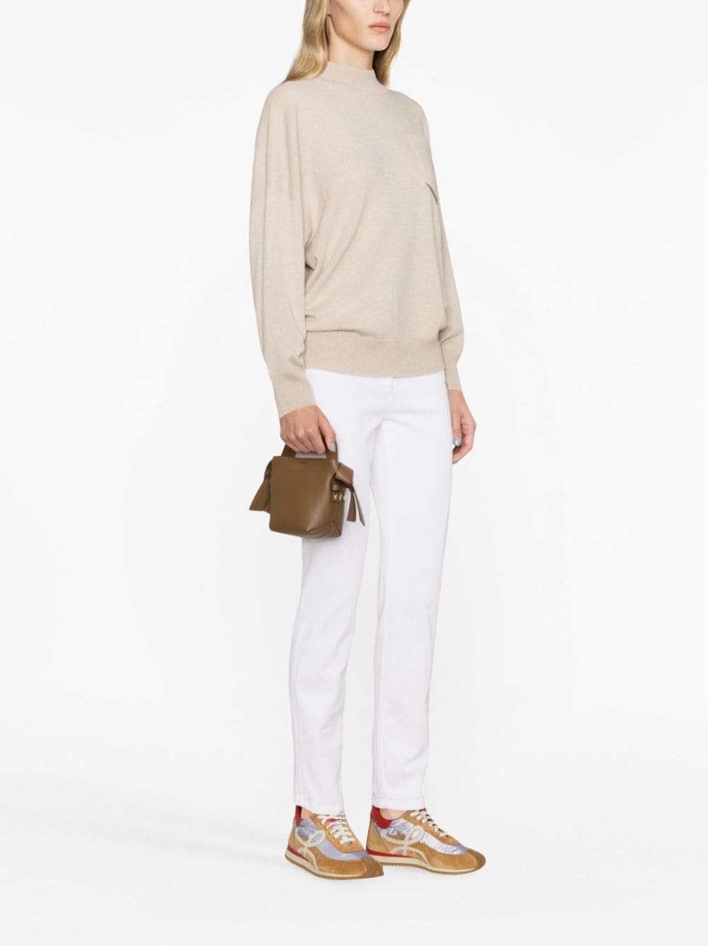 Monili-embellished cashmere sweater - 3