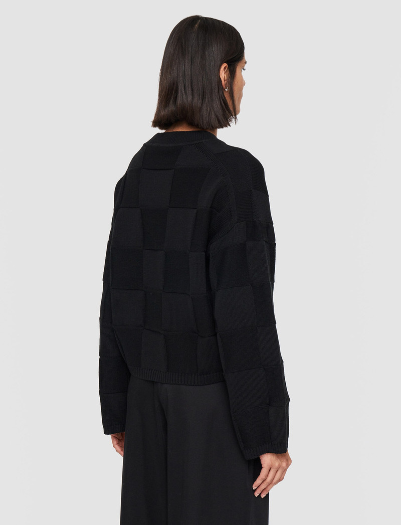 Textured Vichy Crew Neck Jumper 4