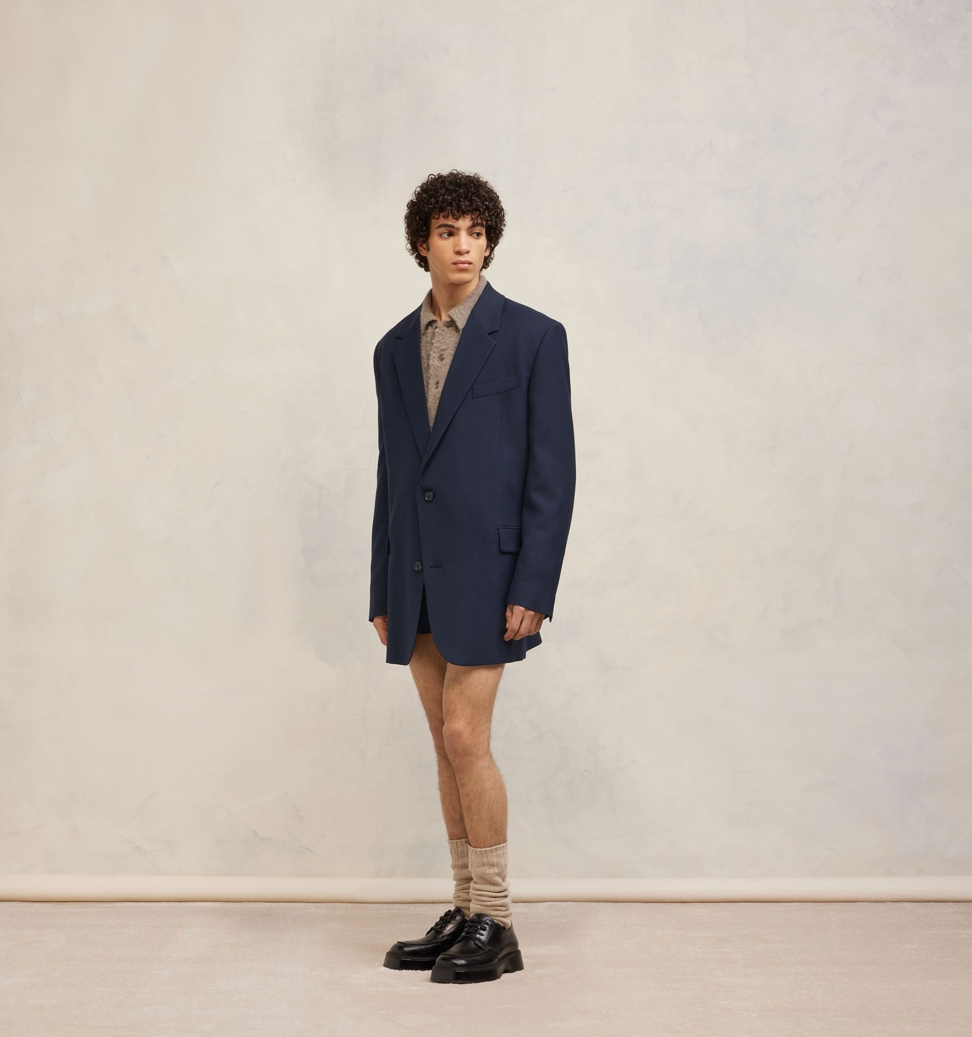 Two Buttons Oversized Jacket - 4