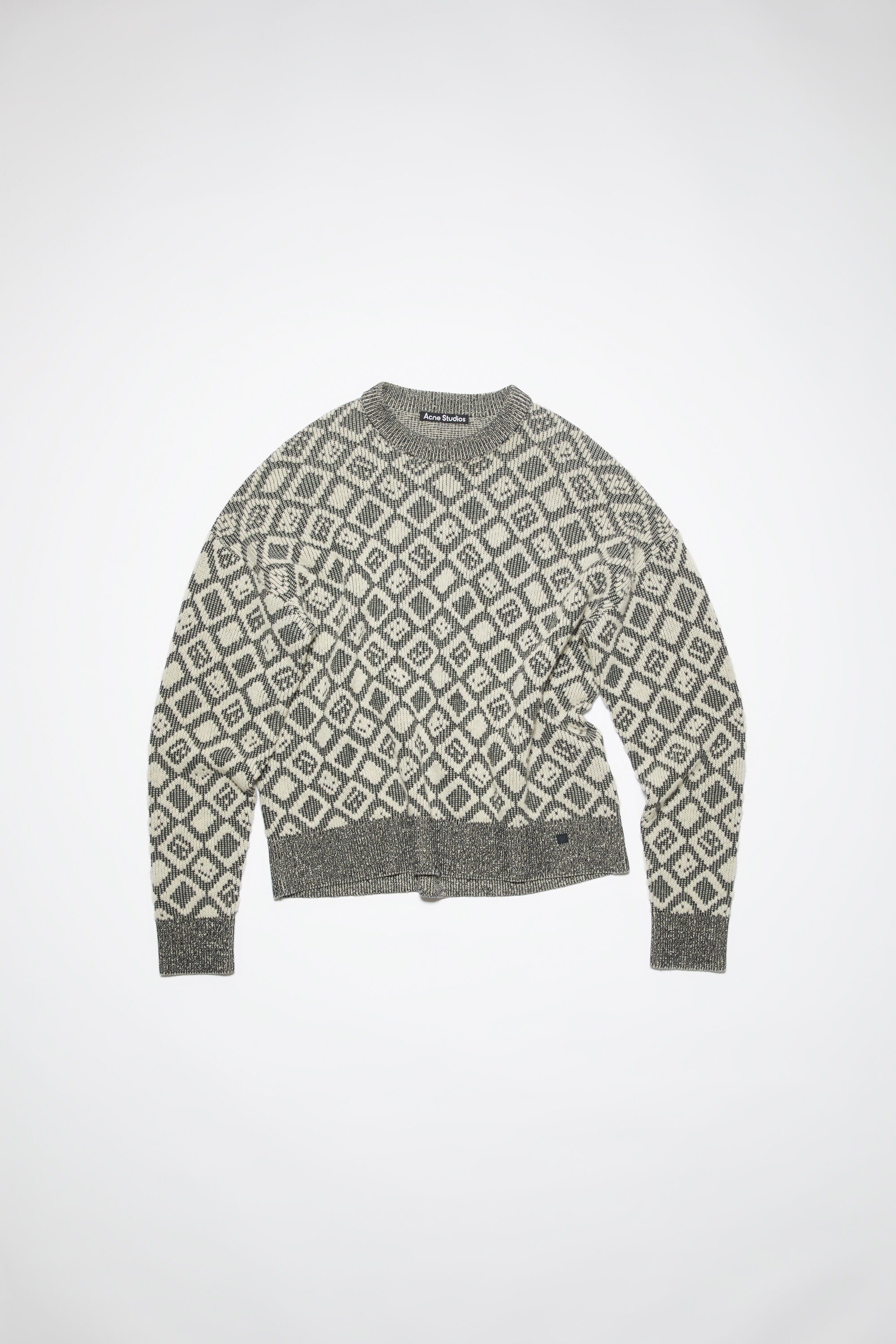 Face tiles jumper - Black/oatmeal beige - 6