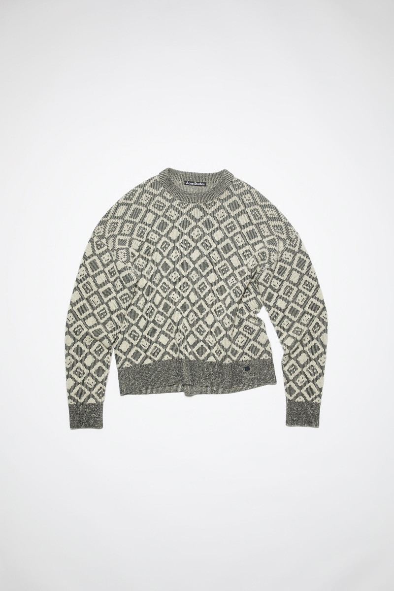 Face tiles jumper - Black/oatmeal beige 6