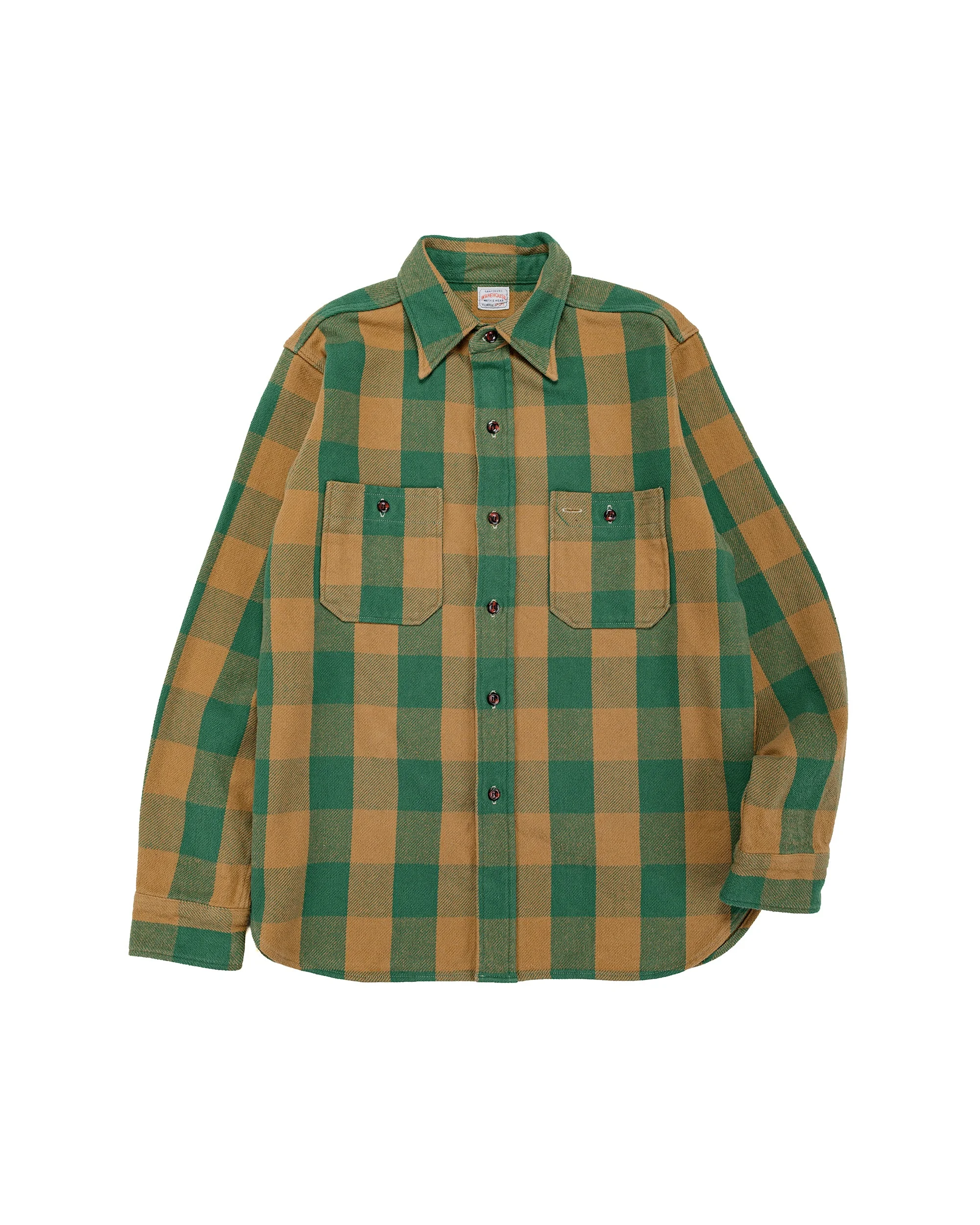 Lot. 3104 Flannel Shirts O/W Pattern A Green - 1