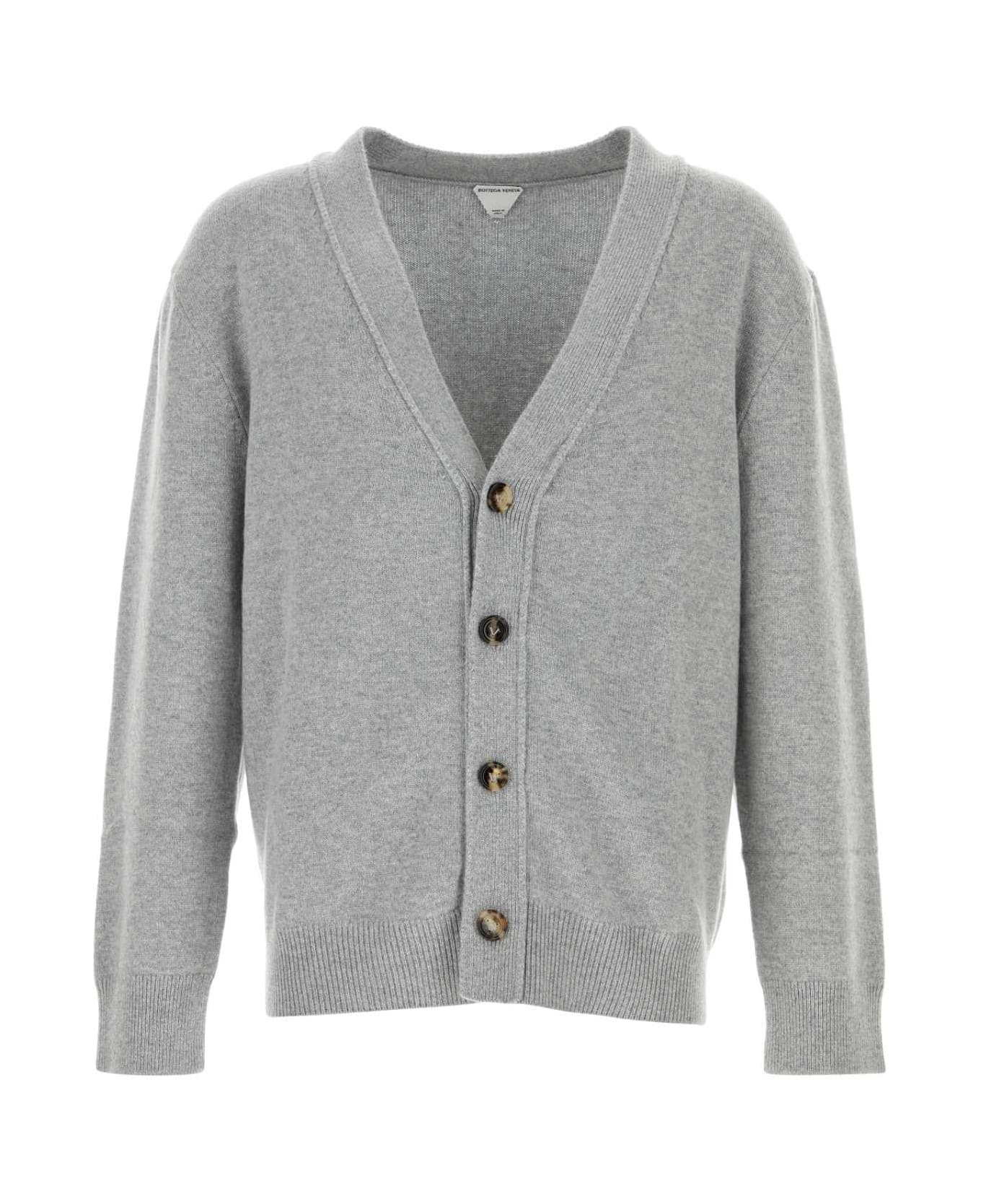 Grey Cashmere Cardigan - 1