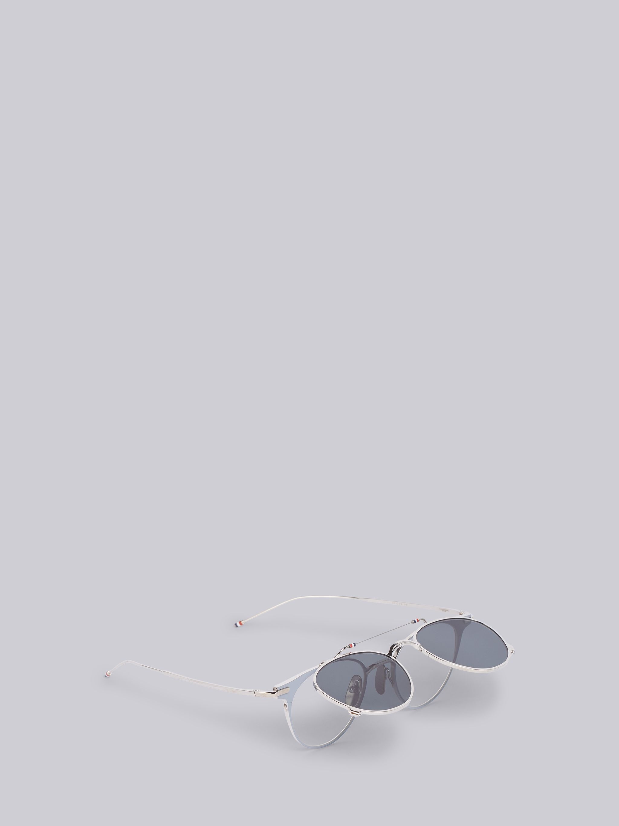 TB814 - Matte Grey Clubmaster Sunglasses - 4