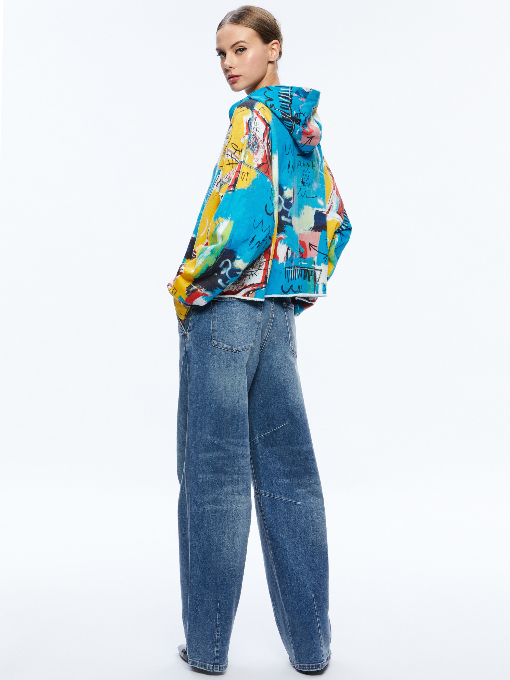 A+O X BASQUIAT SUNNY CROPPED HOODIE - 3