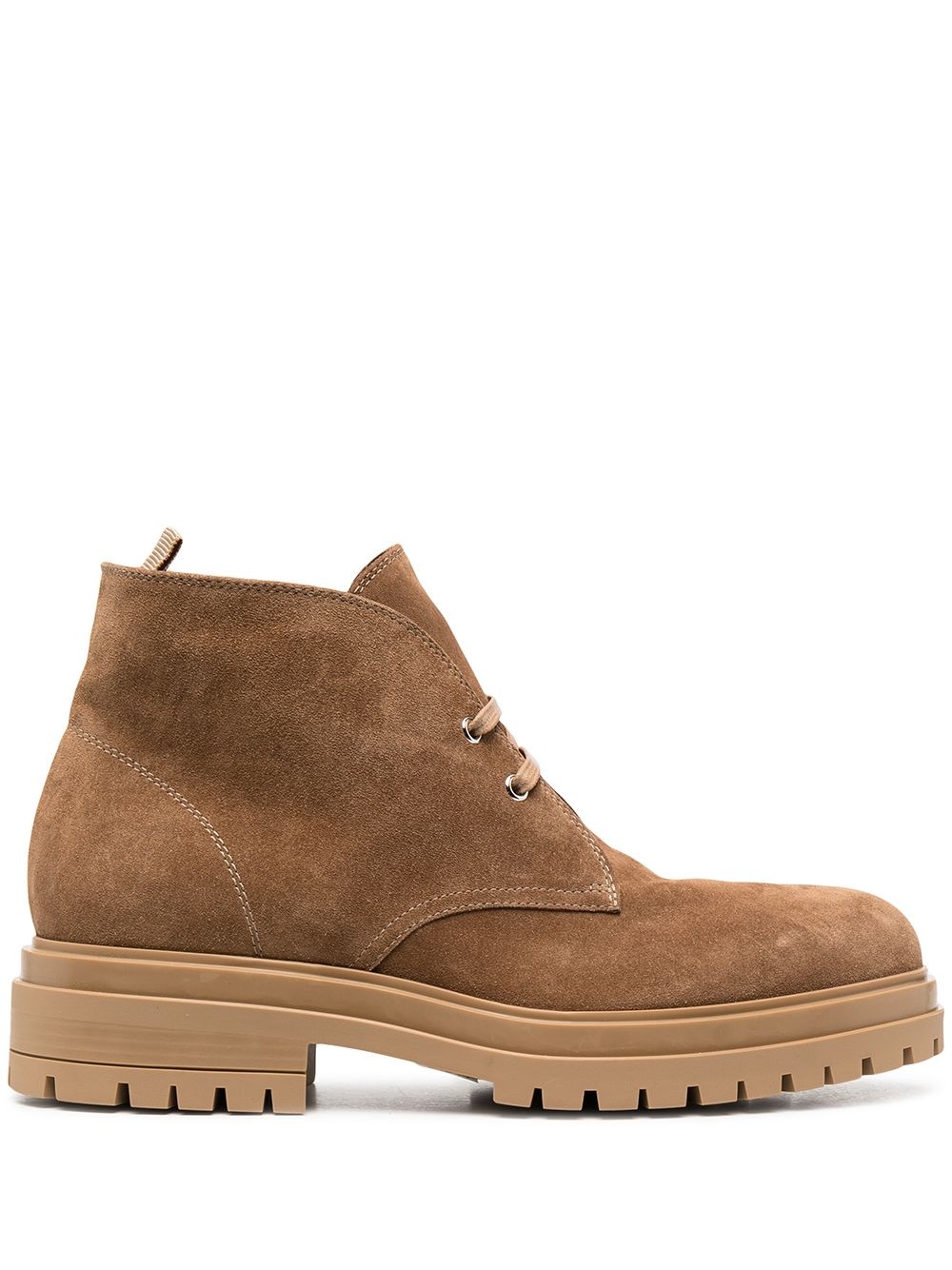 lace-up suede desert boots - 1