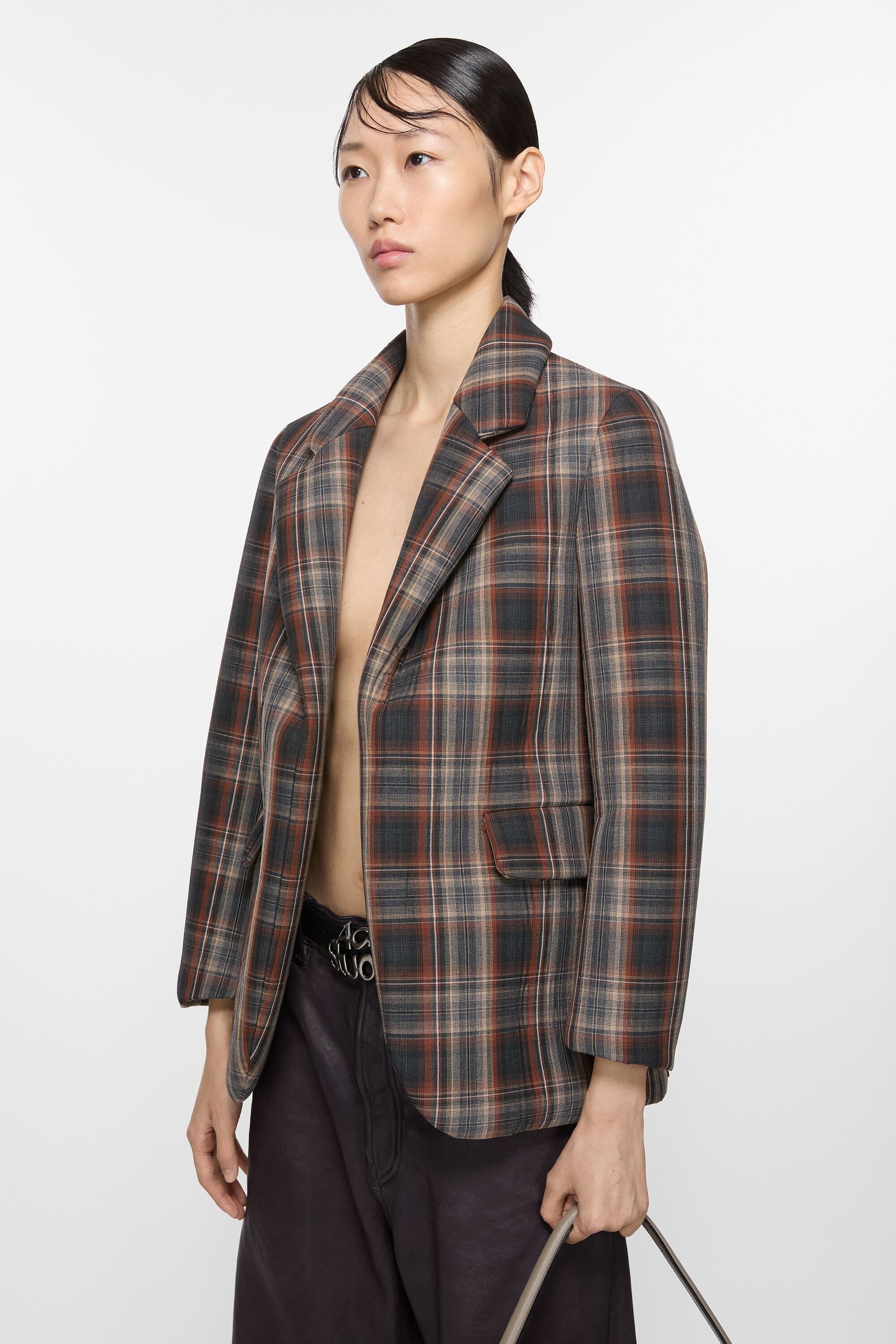 Check bonded jacket - Multi brown - 3