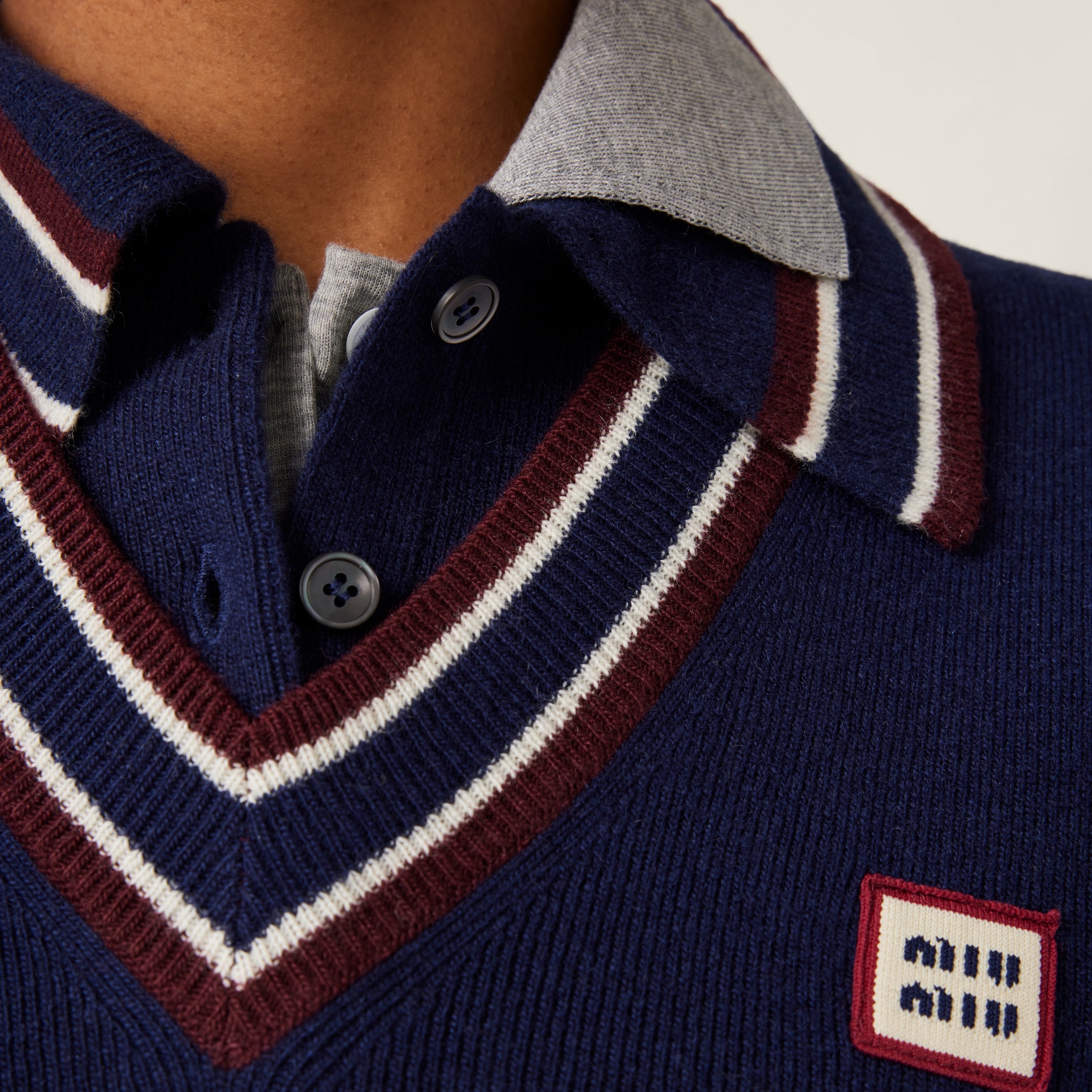 Wool and cashmere polo sweater - 4