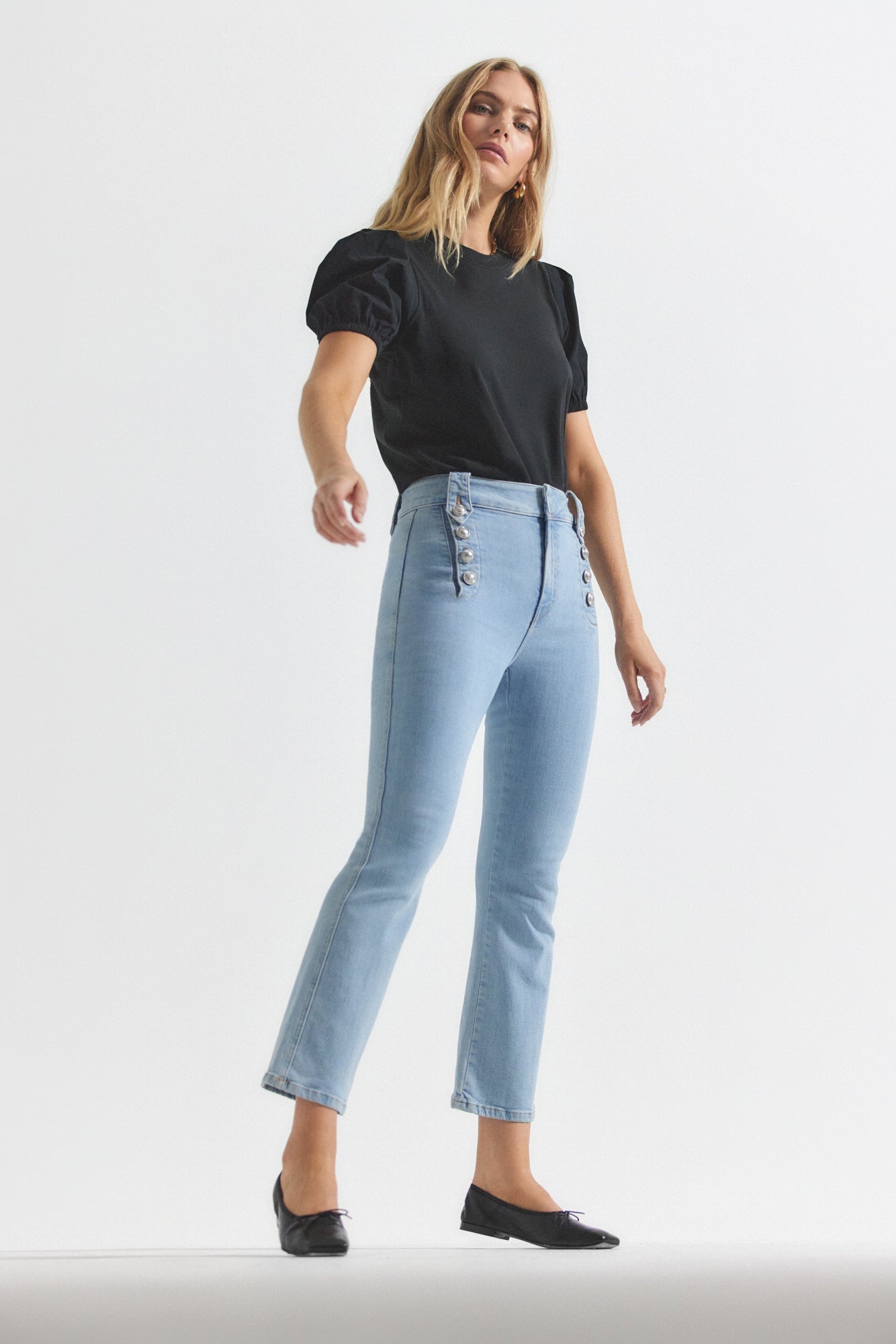ROBERTSON CROP FLARE JEANS - 3