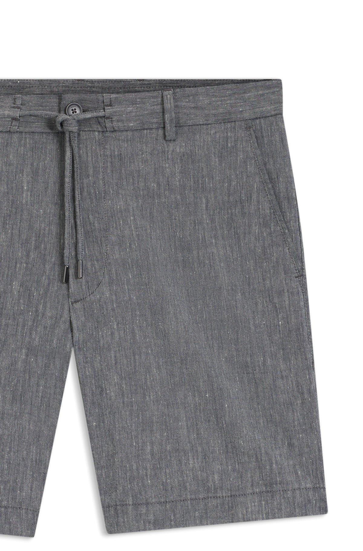REGULAR-FIT SHORTS IN A LINEN BLEND WITH DRAWCORD - 6