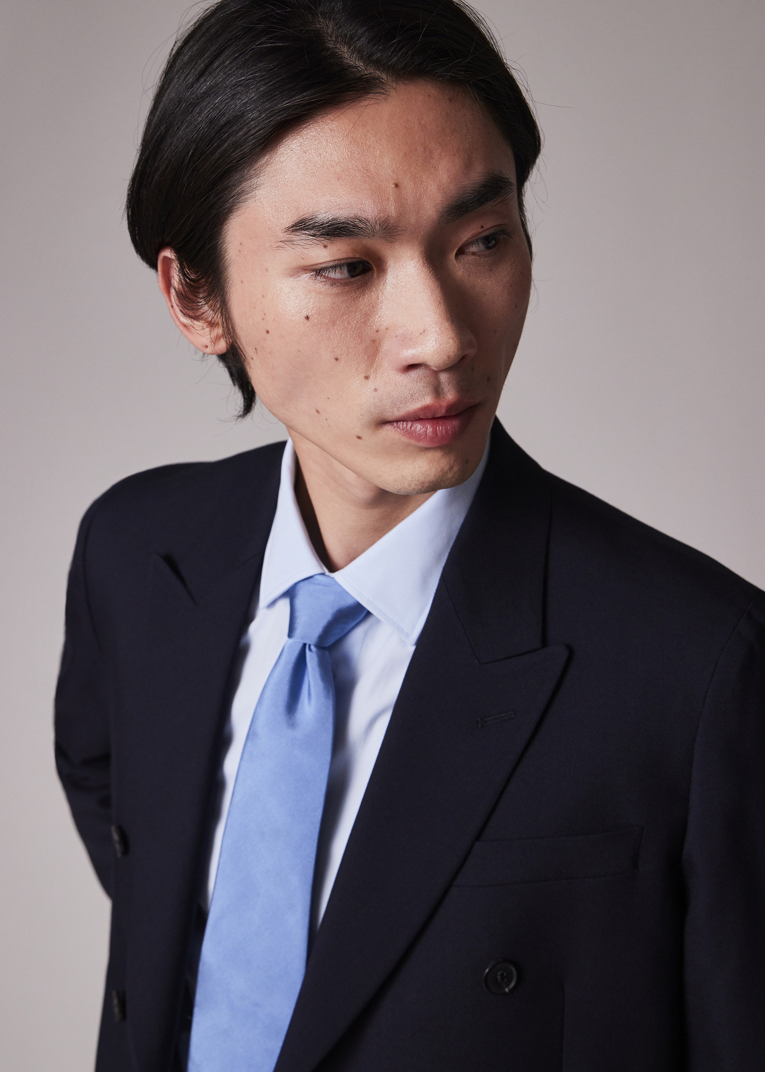 Tailored-Fit Navy 'Suit To Travel In' Double-Breasted Blazer - 5