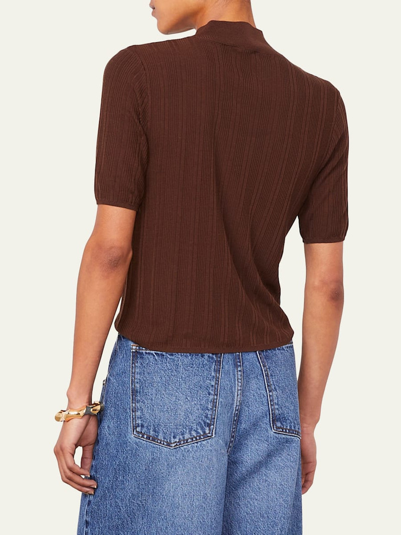 Laya Mock-Neck Lyocell and Wool Knit Sweater 3
